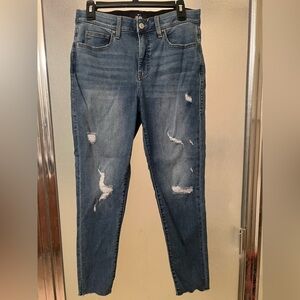 LuLaRoe Medium Wash Distressed Skinny Ankle Jeans